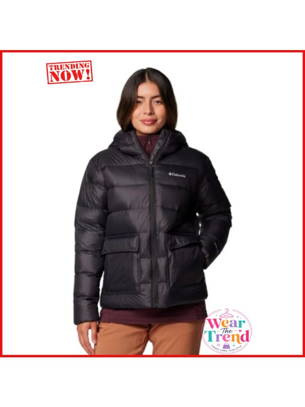 Quilted Hooded Down Jacket 650 Fill Omni-Heat